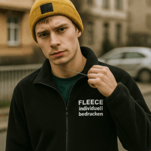 premium fleecejacke bedrucken – siebdruck oder transferdruck